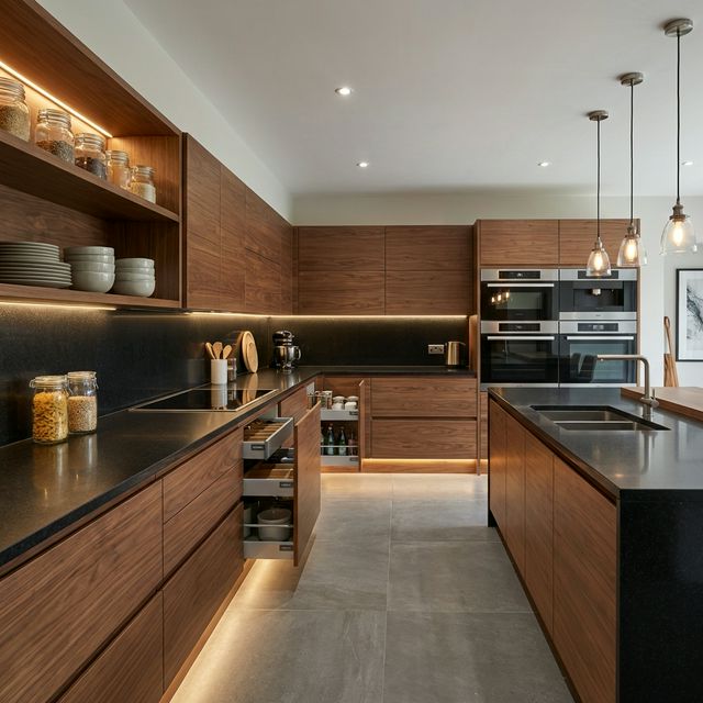 Modular Kitchen Interiors - Modern Kitchen Cabinets and Designs in Thiruvananthapuram